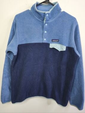 Patagonia Synchilla Two-Tone Blue Snap-T Fleece Pullover
